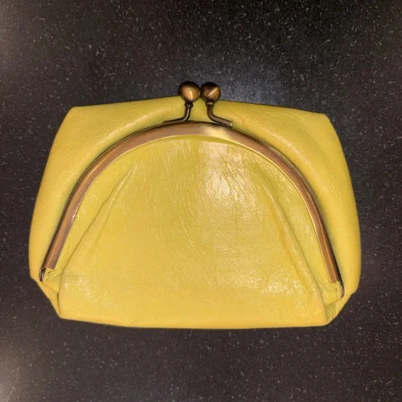 Lime green Leather hobo mini clutch - Picture 1 of 7